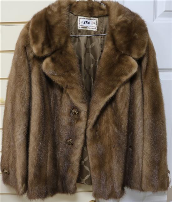 A blonde mink jacket